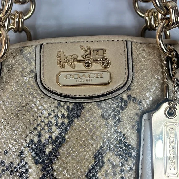 Coach Madison Lindsey Ltd Ed Python Embossed Purse - Picture 11 of 17